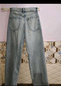 Washed Blue Denim Jeans