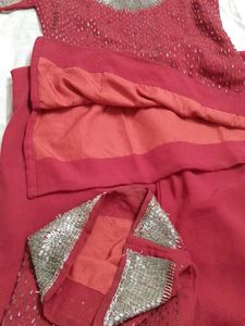Embellished Palazzos Blood Red
