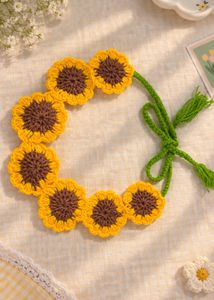 Handmade Crochet Sunflower Headband