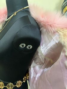 Fur Vest with Pink Collar