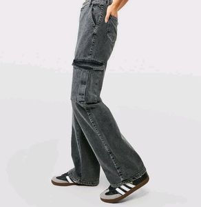 Grey Cargo Jeans