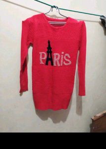 Red Paris Eiffel Tower Sweater