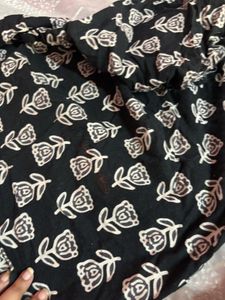 Black Printed Kurta Set