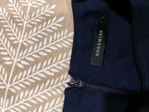 Elegant Navy Blue Dress winter