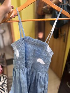 Light Blue Smocked Spaghetti Strap Top