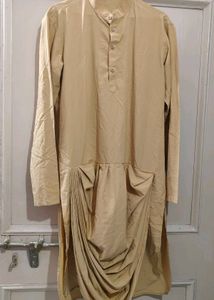 Tan Designer Kurta With Chudidar Pajama