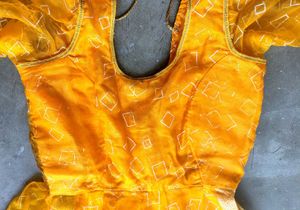 Yellow Brocade gown