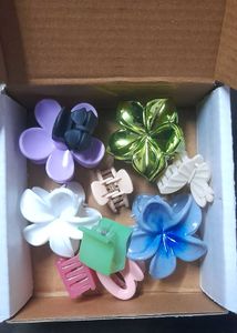 Cute Flower Hair Claw Clips Set