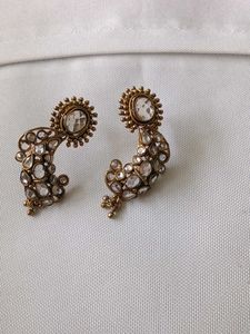 Elegant Crystal Jhumka Earrings
