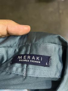 Blue Satin Shirt