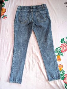 Blue Wash Straight Leg Jeans