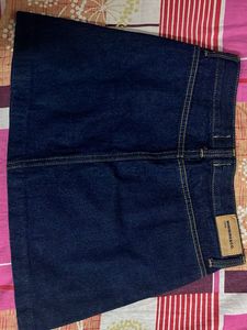 Dark Wash Denim Mini Skirt