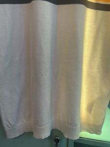 Zara Man White Round Neck T Shirt