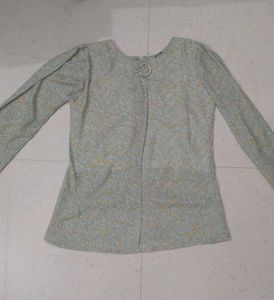 Floral Print Blouse with Embellishment
