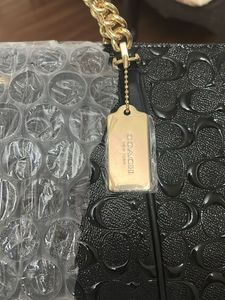 Chic Black Embossed Handbag