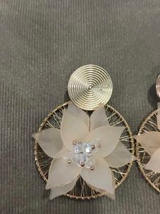 Floral Hoop Earrings