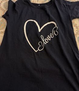 Navy Blue "I Love B" Heart Graphic Tee