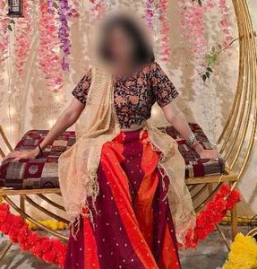 Rust Orange Lehenga Choli
