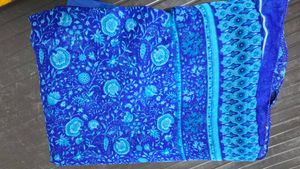 Elegant Blue Georgette Saree