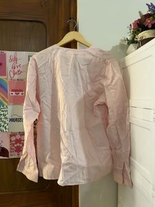 Light Pink Collared Button-Up Shirt