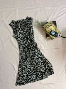 Chic Leopard Print Ruched Dress