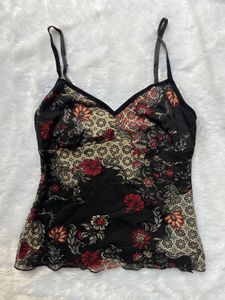 Floral Print Spaghetti Strap Top