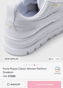 Puma White Platform Sneakers