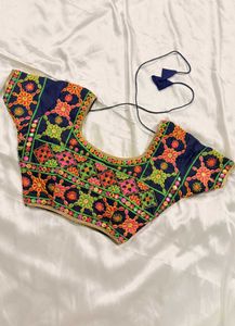 Gujarati Embroidered Blouse - Gota Mirrorwork