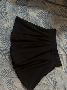 Black Pleated Mini Skirt