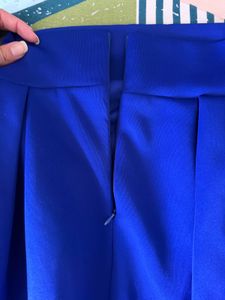 Vibrant Blue Pleated Skirt