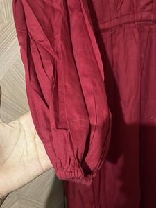 Maroon Midi Dress