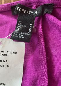 Magenta Bodycon Dress With Belt Brand Forever 21