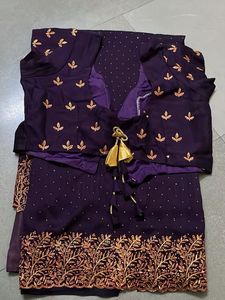 Embroidered Purple Lehenga Choli Set