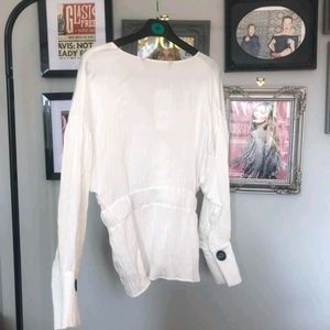 Sales 😎Zara Chic White Wrap Top