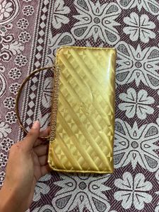 Gold Embossed Clutch Bag