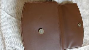 Chic Brown Handbag with Gold Logo