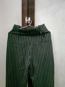 Striped High-Waisted Pants