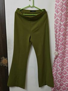Olive Green Flared Pants