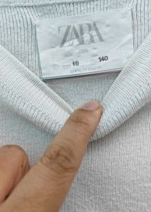 ZARA Ruffled Knit Sweater