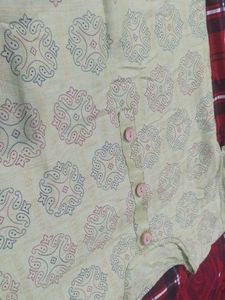 sea Green Printed Kurta
