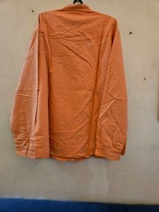 Men's Orange Cotton Kurta
