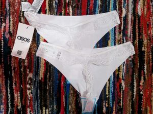 ASOS White Lace Thong Panties - Free Delivery 🚚