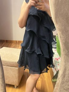 midi dress chiffon and satin BRAND- VERA MONT  32-