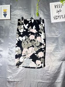 Floral Print Wrap Skirt