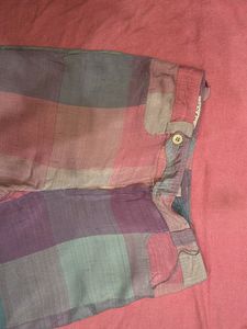 Pastel Plaid Wide Leg Pants France