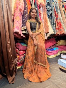 Elegant Orange Lehenga Choli