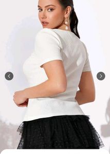 White Solid Top