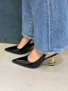 Saint Laurent Black Patent Leather Heels