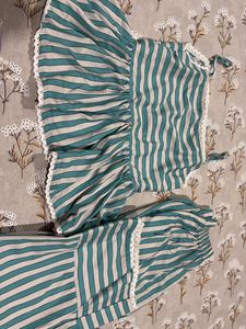 Striped Peplum Cordset