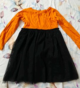 Girls Halloween Black Cat Dress